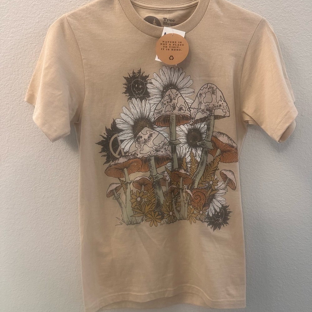 Be the energy you wish to attract good energy mushroom T-Shirt - Beige